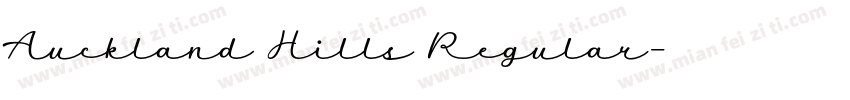 Auckland Hills Regular字体转换